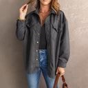 Pure Color Snap Button Loose Suede Shirt Coat Suede Chic Pure Color Snap Button Loose Suede Shirt Coat Suede Chic