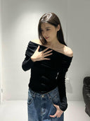 Cozy Chic Slim Off-Shoulder Sweater for Autumn Glam Cozy Chic Slim Off-Shoulder Sweater for Autumn Glam