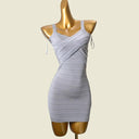 Bodycon Bandage Dress: Sexy V-neck Knit Dress for Women Bodycon Bandage Dress: Sexy V-neck Knit Dress for Women
