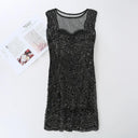 Elegant Sequins Mesh Dress Retro Style for Fashionistas Elegant Sequins Mesh Dress Retro Style for Fashionistas