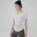 Stretchy Yoga T Shirt Fitness Top For Active Women Stretchy Yoga T Shirt Fitness Top For Active Women