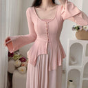 Palace Retro Trumpet Sleeve Cardigan Elegant Fusion Fashion Palace Retro Trumpet Sleeve Cardigan Elegant Fusion Fashion