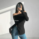 Seductive Off-Shoulder Tee Trendy Streetwear Style Seductive Off-Shoulder Tee Trendy Streetwear Style
