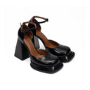 Chunky Heel Mary Jane Shoes Vintage Retro High Heels Chunky Heel Mary Jane Shoes Vintage Retro High Heels