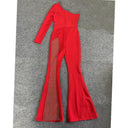 Sultry Sheer One-Shoulder Jumpsuit Elegant Versatile Style Sultry Sheer One-Shoulder Jumpsuit Elegant Versatile Style