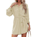 Fall 2024 New Arrival Pure Color Long Sleeves Dress Fall 2024 New Arrival Pure Color Long Sleeves Dress