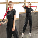 Plus Size Summer Fitness Outfit Stylish Sports Suit Set Plus Size Summer Fitness Outfit Stylish Sports Suit Set