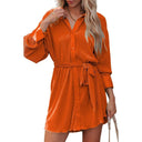 Fall 2024 New Arrival Pure Color Long Sleeves Dress Fall 2024 New Arrival Pure Color Long Sleeves Dress