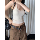 Sultry Backless Sling Dress Stylish Solid Color Beauty Sultry Backless Sling Dress Stylish Solid Color Beauty