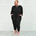 Fall Fashionista Plus Size Romper Jumpsuit Versatile Stylish Fall Fashionista Plus Size Romper Jumpsuit Versatile Stylish