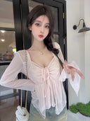 Korean V Neck Slimming Shirt For Chic Autumn Style Now Korean V Neck Slimming Shirt For Chic Autumn Style Now