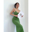 Invisible Fishing Line Summer Sling Dress Sultry Elegance Invisible Fishing Line Summer Sling Dress Sultry Elegance