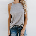 Shiying Pure Color I Shaped Turtleneck Vest Blouse 253487 Shiying Pure Color I Shaped Turtleneck Vest Blouse 253487