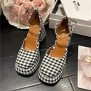 French Retro Hollow High Heels Trendy Chunky Sole Fashion French Retro Hollow High Heels Trendy Chunky Sole Fashion