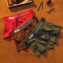 Men's Large Size Mid-Waist Elastic Underwear for Teenagers Men's Large Size Mid-Waist Elastic Underwear for Teenagers