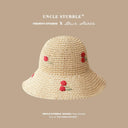 Straw Hat French Girls Travel Seaside Sunshade Lace Cap Straw Hat French Girls Travel Seaside Sunshade Lace Cap