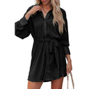 Fall 2024 New Arrival Pure Color Long Sleeves Dress Fall 2024 New Arrival Pure Color Long Sleeves Dress