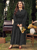 Summer Vibes Polka Dot V Neck Dress for Plus Size Women Summer Vibes Polka Dot V Neck Dress for Plus Size Women