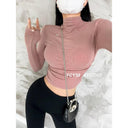 Chic Pleated Turtleneck Tee for Elegant Autumn Style Chic Pleated Turtleneck Tee for Elegant Autumn Style