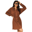 Fall 2024 New Arrival Pure Color Long Sleeves Dress Fall 2024 New Arrival Pure Color Long Sleeves Dress