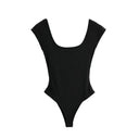 Square-Cut Backless Collar Top Chic Streetwear for Women Square-Cut Backless Collar Top Chic Streetwear for Women