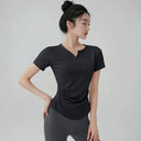 Stretchy Yoga T Shirt Fitness Top For Active Women Stretchy Yoga T Shirt Fitness Top For Active Women
