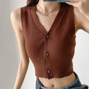 Spring Retro V-neck Vest Chic Street-Style Fashion Upgrade Spring Retro V-neck Vest Chic Street-Style Fashion Upgrade