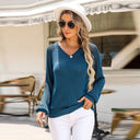 2024 Fashion Women's Pullover Arm Patchwork Cut Out Knitwear 2024 Fashion Women's Pullover Arm Patchwork Cut Out Knitwear