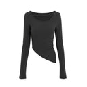 Famouswang V Neck Long Sleeve T-shirt Stylish Women's Winter Famouswang V Neck Long Sleeve T-shirt Stylish Women's Winter