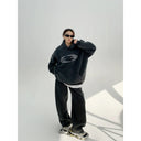 Distressed Wood Sweater Thick Loose Vintage Top For Winter Distressed Wood Sweater Thick Loose Vintage Top For Winter