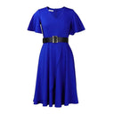 Urban Wind Flared Sleeves Dress Plus Size Chic Style Urban Wind Flared Sleeves Dress Plus Size Chic Style