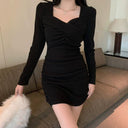 Fall/Winter Plus Size Ruched Dress Stylish and Comfortable Fall/Winter Plus Size Ruched Dress Stylish and Comfortable