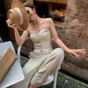 Striped Suit: Elegant High-Waist Outfit for Versatile Style Striped Suit: Elegant High-Waist Outfit for Versatile Style