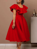 Summer Party Dress for Plus Size Women Elegant Fashion Summer Party Dress for Plus Size Women Elegant Fashion