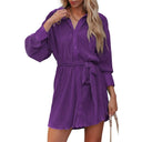 Fall 2024 New Arrival Pure Color Long Sleeves Dress Fall 2024 New Arrival Pure Color Long Sleeves Dress