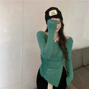 Cozy Women Irregular T Shirt Winter Cozy Women Irregular T Shirt Winter