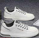 White Autumn Leisure Flats Men's Shoes for Casual Wear White Autumn Leisure Flats Men's Shoes for Casual Wear