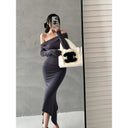 Pure Desire Mermaid Dress: Elegant Off-the-Shoulder Gown Pure Desire Mermaid Dress: Elegant Off-the-Shoulder Gown