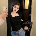 Niche Spring Long-Sleeve Shirt Chic Trendy Fashion Top Niche Spring Long-Sleeve Shirt Chic Trendy Fashion Top