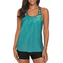 2024 Summer New Arrival Conservative Split Swimsuit U-Collar Tankini 2024 Summer New Arrival Conservative Split Swimsuit U-Collar Tankini