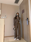 Double Zipper Short Coat Drawstring Hooded Sweater Unisex Double Zipper Short Coat Drawstring Hooded Sweater Unisex