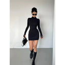 Half Turtleneck Dress: Chic Autumn Fashion Statement Style Half Turtleneck Dress: Chic Autumn Fashion Statement Style
