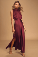 Smooth Elegance High Slit Socialite Dress Modern Day Chic Smooth Elegance High Slit Socialite Dress Modern Day Chic