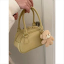 Pink Shell Satchel Stylish Korean Pu Leather Bag Accessories Pink Shell Satchel Stylish Korean Pu Leather Bag Accessories