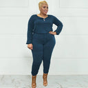 Fall Fashionista Plus Size Romper Jumpsuit Stylish Versatile Fall Fashionista Plus Size Romper Jumpsuit Stylish Versatile