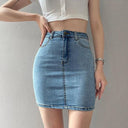 Denim Bodycon Dress: Korean Style Elegance and Flattery Denim Bodycon Dress: Korean Style Elegance and Flattery