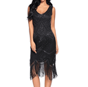 Shimmering Sequin Tassel Dress Versatile Glamorous Delight Shimmering Sequin Tassel Dress Versatile Glamorous Delight