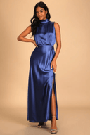 Smooth Elegance High Slit Socialite Dress Modern Day Chic Smooth Elegance High Slit Socialite Dress Modern Day Chic
