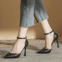 Nude Leather High Heel Strap Shoes Roman Style Chic Appeal Nude Leather High Heel Strap Shoes Roman Style Chic Appeal