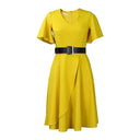 Urban Wind Flared Sleeves Dress Plus Size Chic Style Urban Wind Flared Sleeves Dress Plus Size Chic Style